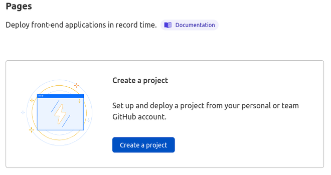 Create project cloudflare pages