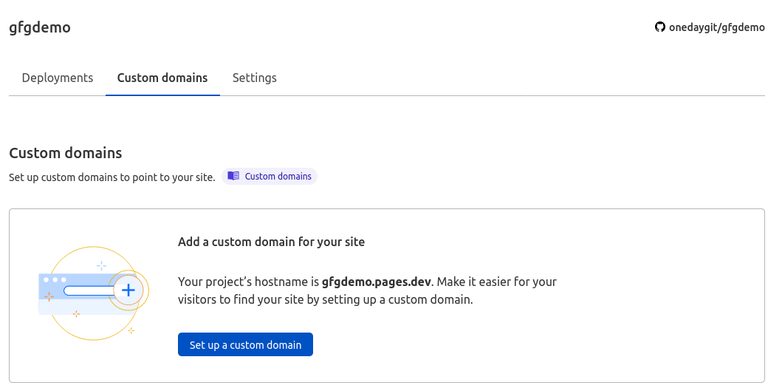 Custom domain cloudflare pages