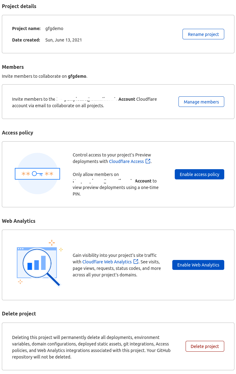 Project cloudflare pages
